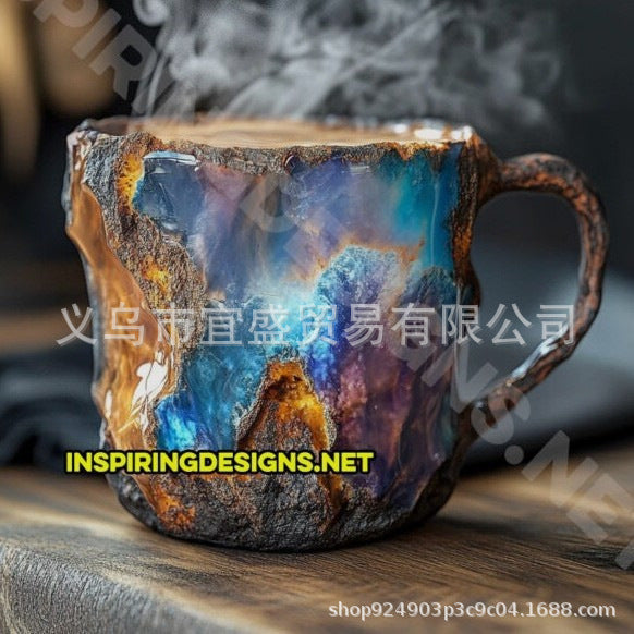 Mineral Crystal Coffee Mugs Resin Crafts Imitation Mineral Crystal Coffee Cup