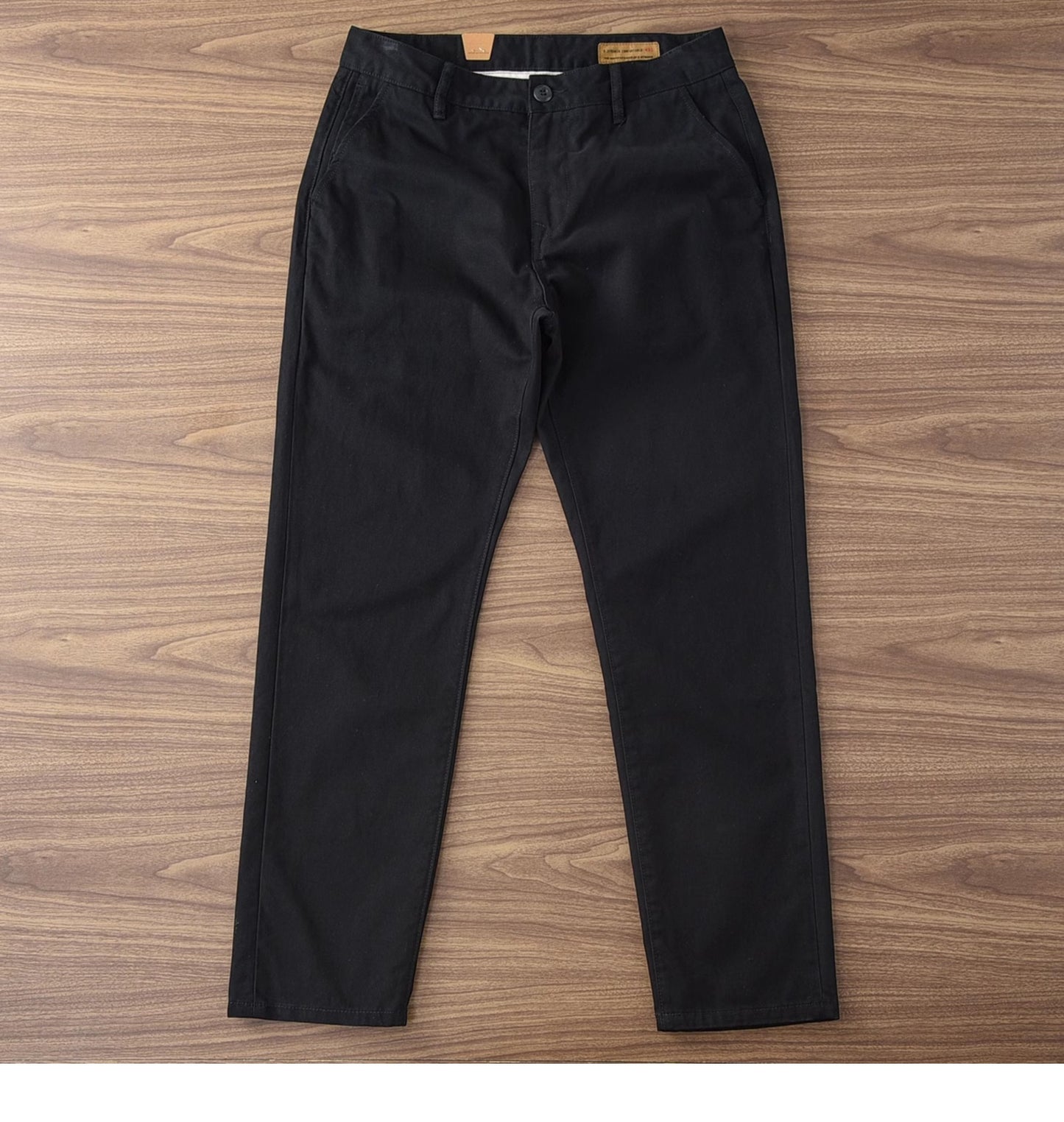 Twill Cotton Men's Casual Pants Basic Loose Straight Casual Long Pants